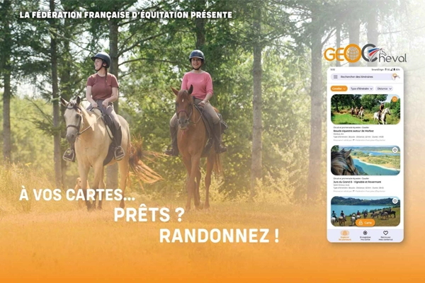 Cavaliers utilisant l'application GeoCheval